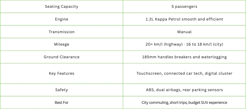 Exter Quick Specification