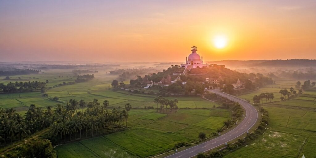 Dhauli Hills sunrise view